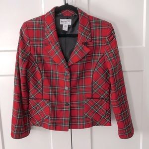 Vintage women’s wool plaid blazer
